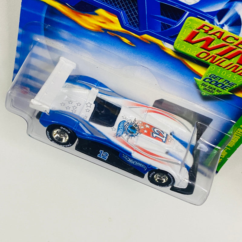 2002 Hot Wheels Treasure Hunt Panoz LMP-1 Roadster S blanco con azul Llantas de Goma RR