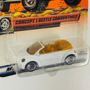 2000 Matchbox Worldwide Wheels Volkswagen Concept 1 Beetle Convertible blanco