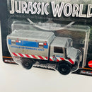 2022 Hot Wheels Premium Entertainment Jurassic World Mercedes Benz Unimog U 1300 gris Llantas de Goma RR