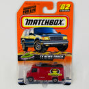 1999 Matchbox Science Fiction Mercedes Benz TV News Truck rojo con Cámara y Antena Giratorias