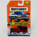 1998 Matchbox Moving Parts Big Movers Chevrolet Maintenance Truck rojo con Pala Extraíble