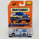 2000 Matchbox CHASE de Edición Limitada Speedy Delivery International Armored Car blanco - Detalle Burbuja