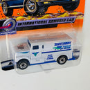 2000 Matchbox CHASE de Edición Limitada Speedy Delivery International Armored Car blanco - Detalle Burbuja