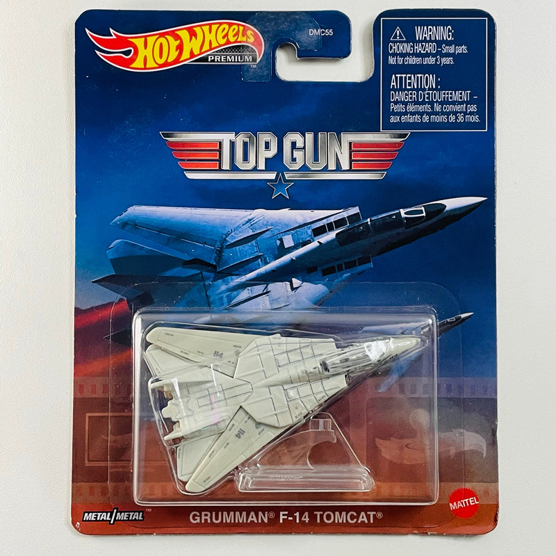 2021 Hot Wheels Premium Entertainment Top Gun Grumman F-14 Tomcat gris Primera Edición
