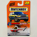 1998 Matchbox Moving Parts To The Rescue Helicopter blanco Bombero con Hélices Rotativas