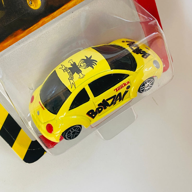 2000 Maisto Tonka Die Cast Collection Bud Bonzai Volkswagen VW New Beetle amarillo