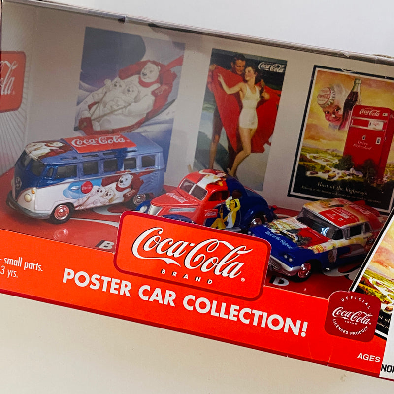 2003 Johnny Lightning Coke Coca Cola Poster Car Collection 3 Pack Set