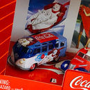 2003 Johnny Lightning Coke Coca Cola Poster Car Collection 3 Pack Set de 3 - Volkswagen 65 VW Samba Bus, 37 Ford Coupe, 59 Ford Thunderbird con Llantas de Goma