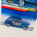 2000 Hot Wheels Circus on Wheels Series Fat Fendered 40 Ford azul SB base ZAMAC