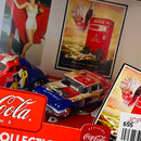 2003 Johnny Lightning Coke Coca Cola Poster Car Collection 3 Pack Set de 3 - Volkswagen 65 VW Samba Bus, 37 Ford Coupe, 59 Ford Thunderbird con Llantas de Goma