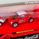 1999 Matchbox Collectibles Target Exclusive Coca Cola 2 Pack Set de 2 - Volkswagen 1962 VW Beetle y 1998 Coke VW Concept 1 con Llantas de Goma