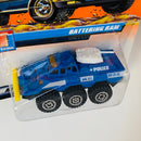 2000 Matchbox CHASE de Edición Limitada Police Patrol Battering Ram azul con Torreta y Parachoques Móviles Primera Edición