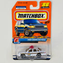 2000 Matchbox Police Patrol 1997 Ford Crown Victoria Police Car blanco