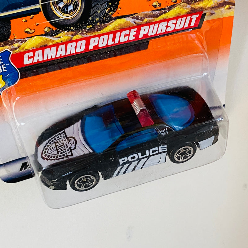 1998 Matchbox To The Rescue 1993 Chevrolet Z28 Camaro Police Pursuit negro
