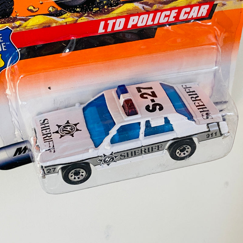 1998 Matchbox To The Rescue Ford Ltd Police Car blanco