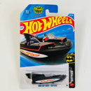 2026 Hot Wheels Batman 1966 Bat Boat negro con flamas 5SP