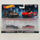 2022 Hot Wheels Premium Car Culture McLaren 2 Pack Set de 2 - McLaren Senna y McLaren 720S con Llantas de Goma RR