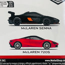 2022 Hot Wheels Premium Car Culture McLaren 2 Pack Set de 2 - McLaren Senna y McLaren 720S con Llantas de Goma RR