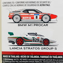 2022 Hot Wheels Premium Car Culture Group 5 2 Pack Set de 2 - BMW M1 Procar y Lancia Stratos Group 5 con Llantas de Goma RR