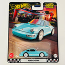 2024 Hot Wheels Premium Boulevard Porsche 964 celeste Llantas de Goma RR