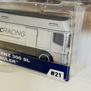 2022 Hot Wheels Premium Car Culture Team Transport Mercedes Benz 300 SL y camión Euro Fleet con Llantas de Goma RR