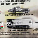2022 Hot Wheels Premium Car Culture Team Transport Mercedes Benz 300 SL y camión Euro Fleet con Llantas de Goma RR