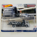 2022 Hot Wheels Premium Car Culture Team Transport 16 Mercedes AMG GT3 y camión Fleet Street con Llantas de Goma RR