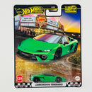 2025 Hot Wheels Premium Boulevard Lamborghini Temerario verde Llantas de Goma RR Primera Edición