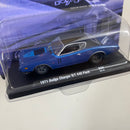 2023 M2 Machines Auto-Drivers Limited Edition 1/9,600 1971 Dodge Charger R/T 440 6 Pack R99 azul Llantas de Goma