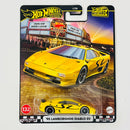2025 Hot Wheels Premium Boulevard 95 Lamborghini Diablo SV amarillo Llantas de Goma RR Primera Edición