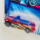 2004 Hot Wheels Track Aces Power Pipes 177 rojo metálico PR5 base ZAMAC
