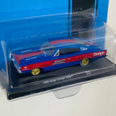 2020 M2 Machines Auto-Drivers Limited Edition Direct Connection 1966 Dodge Charger HEMI R64 azul con rojo Llantas de Goma
