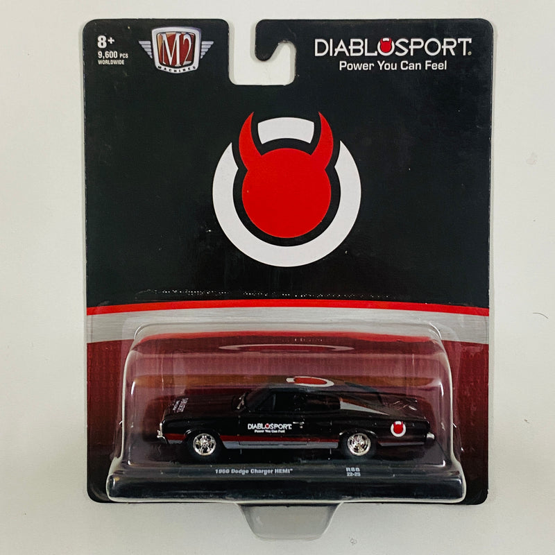 2022 M2 Machines Auto-Drivers Limited Edition 1/9,600 Diablosport 1966 Dodge Charger HEMI R88 negro Llantas de Goma