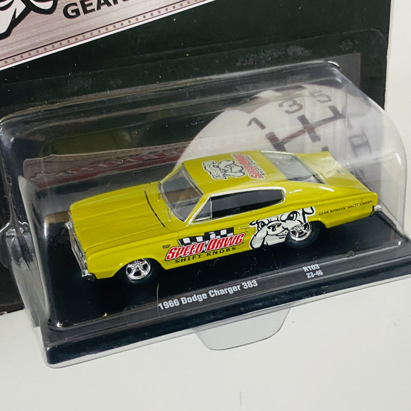 2023 M2 Machines Auto-Drivers Limited Edition 1/7,500 Speed Dawg 1966 Dodge Charger 383 R103 amarillo Llantas de Goma