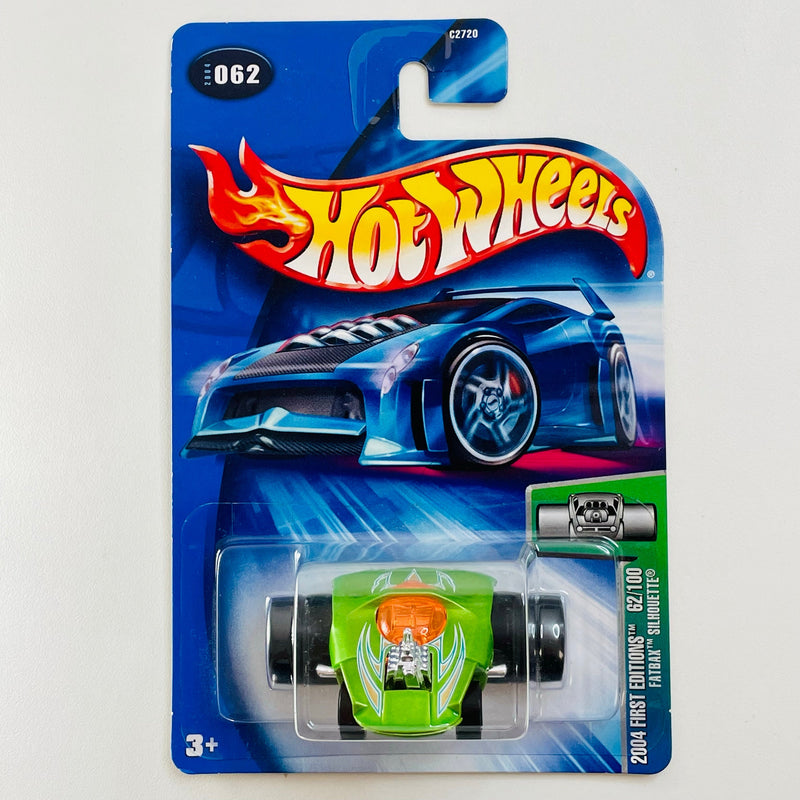 2004 Hot Wheels First Editions Fatbax Silhouette 062 verde metálico 5SP