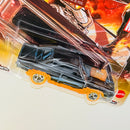 2025 Hot Wheels Premium Pop Culture Marvel Ghost Rider Charger Dodge negro con flamas Llantas de Goma RR base ZAMAC