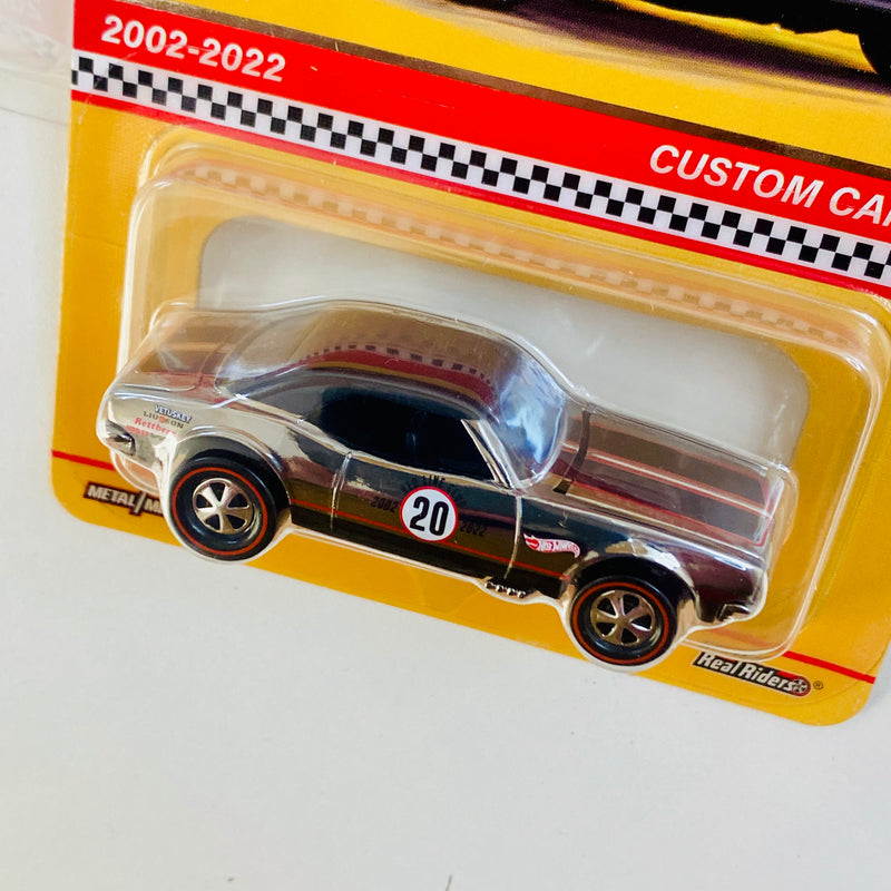 2022 Hot Wheels RLC 20th Anniversary Exclusivo Red Line Club Custom Camaro Chevrolet cromado Llantas Redline RL