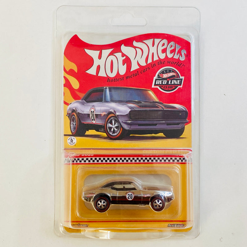 2022 Hot Wheels RLC 20th Anniversary Exclusivo Red Line Club Custom Camaro Chevrolet cromado Llantas Redline RL