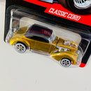 2010 Hot Wheels RLC Exclusivo Red Line Club Real Riders Limited Edition 1753/5000 Classic Cord dorado spectraflame Llantas de Goma RR