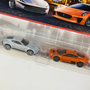2025 Hot Wheels Premium Car Culture James Bond Spectre 007 2 Pack Set de 2 - Aston Martin DB10 y Jaguar C-X75 con Llantas de Goma RR
