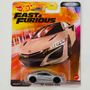 2022 Hot Wheels Premium Fast & Furious Rápidos y Furiosos 17 Acura NSX plata Llantas de Goma RR