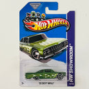 2013 Hot Wheels HW Showroom 59 Chevy Impala verde metálico con flamas MC5