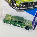 2013 Hot Wheels HW Showroom 59 Chevy Impala verde metálico con flamas MC5