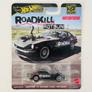 2024 Hot Wheels Premium Pop Culture Roadkill Custom 71 Datsun 240Z Rotsun negro Llantas de Goma RR