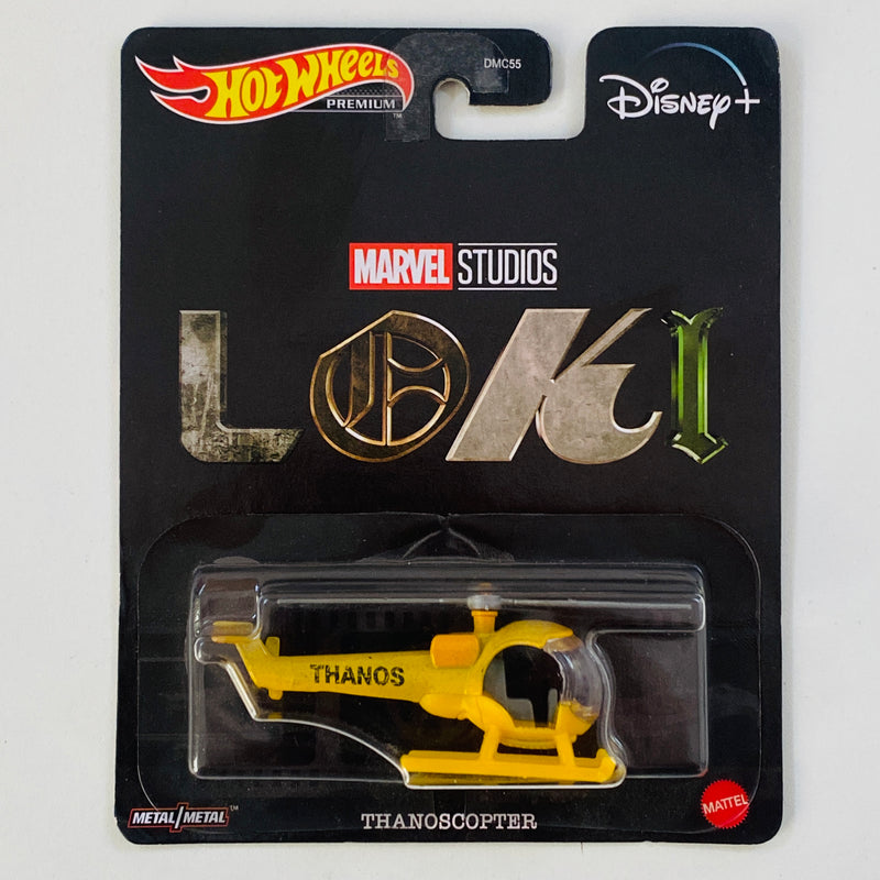 2022 Hot Wheels Premium Entertainment Disney Marvel Studios Loki Thanos Thanoscopter amarillo