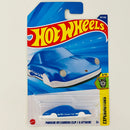 2025 Hot Wheels Experimotors Porsche 911 Carrera Clip azul - Llavero