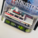 2014 Hot Wheels Premium Entertainment Ghostbusters Los Cazafantasmas Cadillac Ecto 1A blanco Llantas de Goma RR Primera Edición