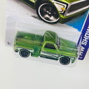 2013 Hot Wheels HW Showroom Custom 69 Chevy Pickup verde metálico PR5