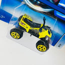 2005 Hot Wheels ATV Suzuki QuadRacer amarillo 5SP base ZAMAC