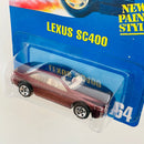 1995 Hot Wheels Lexus SC400 264 granate metálico 5SP
